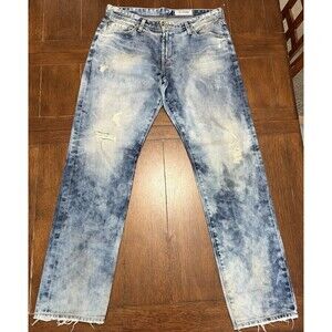 AG Adriano Goldschmied Graduate Fit Pants Light Wash Jeans 32x33 NWOT Distressed